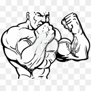 Drawn Men Buff - Vector Muscle Man Png, Transparent Png