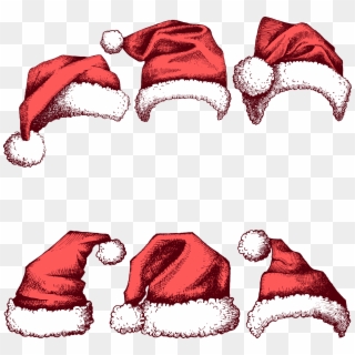 Santa Claus Christmas Hat New Year - Christmas Hat Vector Png, Transparent Png