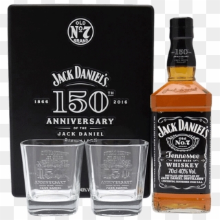 Jack Daniels Black Viviedo La Musica W/ 2 Glasses - Jack Daniels 150th Anniversary Giftset, HD Png Download