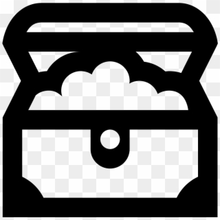Treasure Chest Icon Clipart , Png Download - Treasure Clip Art Black And White, Transparent Png