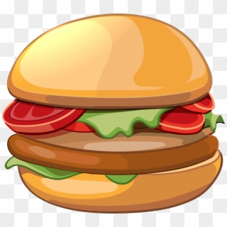 Cheeseburger Hamburger French Fries Illustration Veggie - Hamburger, HD Png Download