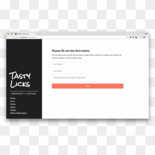 Transparent Submit Button Png - Modern Website Contact Form, Png Download