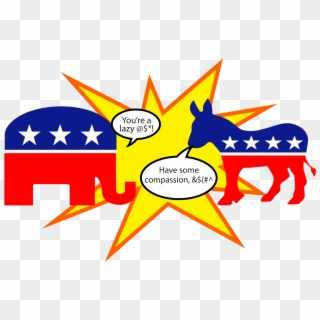Democracy Clipart Republican Elephant - Republican And Democrat Signs, HD Png Download