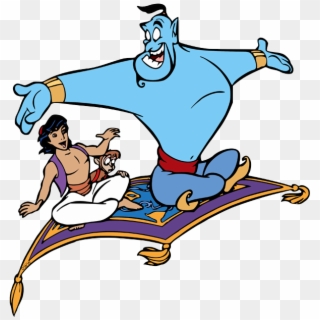 Transparent Aladdin Genie Png - Aladdin And Genie Clipart, Png Download