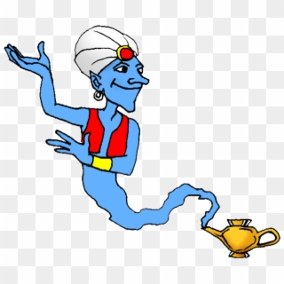 Genie 20clipart - Genie Coming Out Of Bottle, HD Png Download