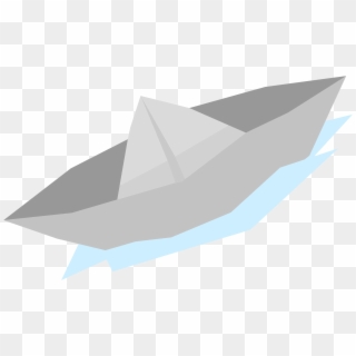 Paper Boat Vector Clipart - Origami, HD Png Download