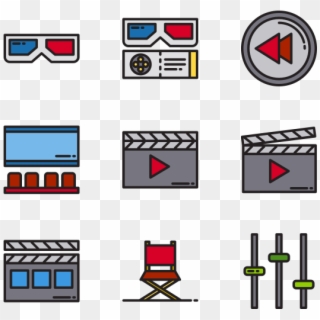 Movie Film - Movie Vector Icons Cinema Icon Png, Transparent Png