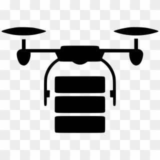 Cargo Quadcopter - Delivery Drone Black And White, HD Png Download