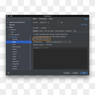 Enable Format On Save In Intellij - Container Visual Studio, HD Png Download