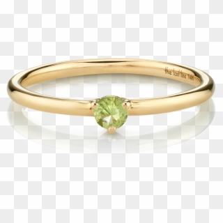 Solitaire Peridot Ring - Engagement Ring, HD Png Download