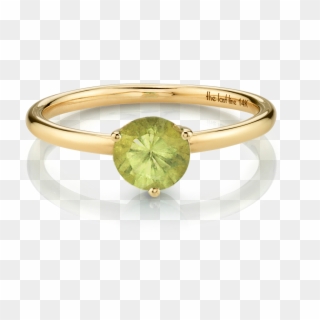 Large Solitaire Peridot Ring - Engagement Ring, HD Png Download