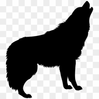 Howling Wolf Silhouette Png, Transparent Png