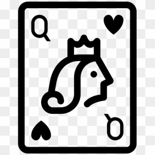 Transparent Queen Of Hearts Card Png - Queen Of Hearts Icon, Png Download