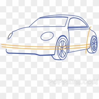 Latest Drawing Car - Drawing Of Car, HD Png Download