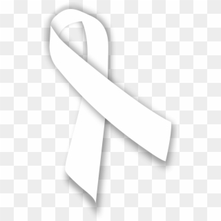 White Breast Cancer Ribbon Png, Transparent Png
