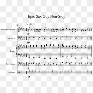 Epic Sax Guy Noten, HD Png Download