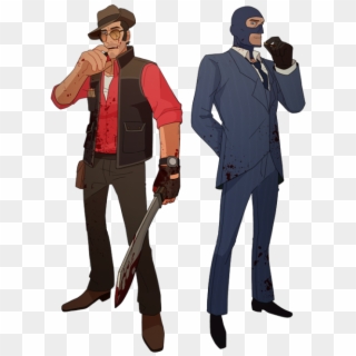 Sniper And Spy Tf2, HD Png Download