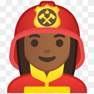 Woman Firefighter Png - Firefighter Emoji Png, Transparent Png
