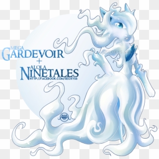[open] Alola Ninetales X Mega Gardevoir By Seoxys6 - Ninetails Gardevoir Fusion, HD Png Download