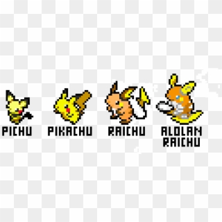 Pichu Pikachu Raichu Pixel, HD Png Download