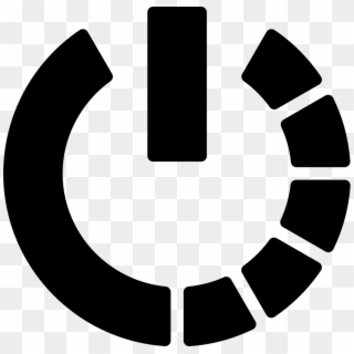 Power Symbol Variant With Half Circle Of Broken Line - Power Symbol Png, Transparent Png