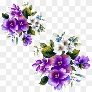 Floral Design Flower Purple - Transparent Purple Flower Pattern, HD Png Download