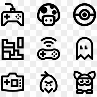 Computer Icons Video Game Game Controllers - Videogames Black And White, HD Png Download
