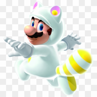 White Raccoon Suit Mario, HD Png Download