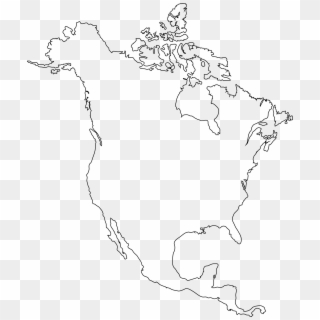 Blank Map Of Canada - Blank Map Of North America, HD Png Download