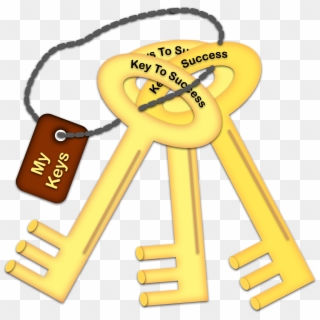 Cartoon Best Car Golden Lock Vector Graphic - Keys To Success Cartoon, HD Png Download