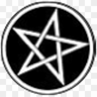 Tumblr Satanic Stickers Simbol Black Freetoedit - Pentagram In A Pentagon, HD Png Download