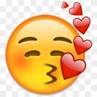 Blushing Kissing Emoji Clipart , Png Download - Kiss Emoji Png, Transparent Png
