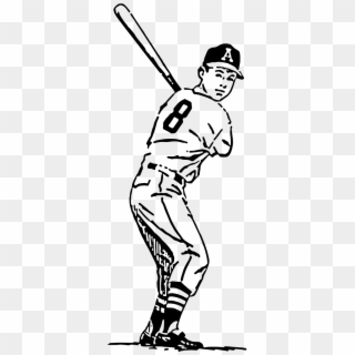 Baseball Player Cartoon Drawing, HD Png Download