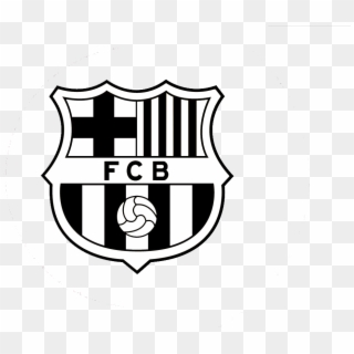 Fc Barcelona Logo Black And White, HD Png Download