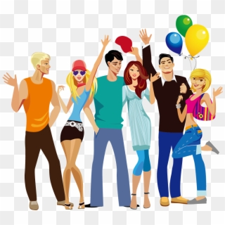Clip Art People - Group Of People Vector Png, Transparent Png