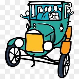 Model T Filled Happy People Clipart , Png Download - Ford T Model Transparent Cartoon, Png Download