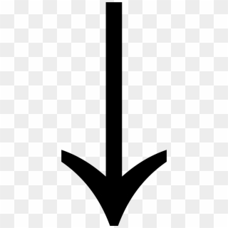 Small Arrow Png - Down Pointing Black Arrow, Transparent Png