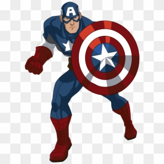 America Comics Spider-man Captain Cartoon Marvel Clipart - Captain America Avengers Cartoon, HD Png Download