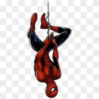 Spiderman Marvel Comics Png - Spiderman Hanging Upside Down, Transparent Png