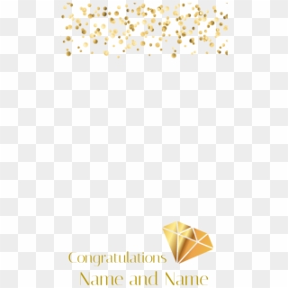 Fresh Snapchat Filter Template - Gold Confetti Transparent Background, HD Png Download