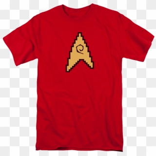 8 Bit Starfleet Logo Star Trek T Shirt - Draw With Jazza Shirt, HD Png Download