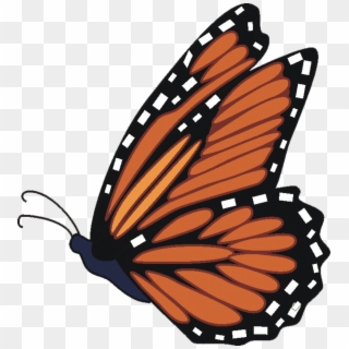 Butterfly Monarch Clipart Transparent Png - Flying Monarch Butterfly Clipart, Png Download