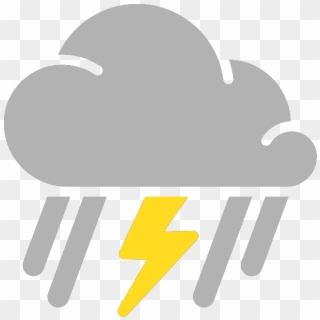 Simple Weather Icons Mixed Rain And Thunderstorms Svg - Thunderstorm Weather Symbol Png, Transparent Png