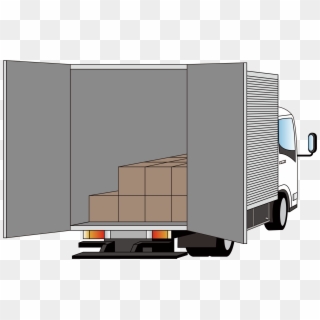 Transparent Truck Clipart - Rear Of Delivery Truck, HD Png Download