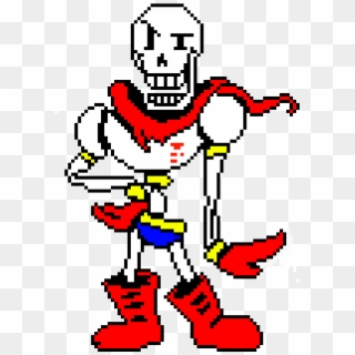 Colored Sprite Pixel Art - Undertale Papyrus Colored Sprite, HD Png Download