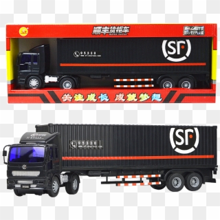 Li Li Inertial Car Engineering Truck Postal Truck Container - Trailer Truck, HD Png Download