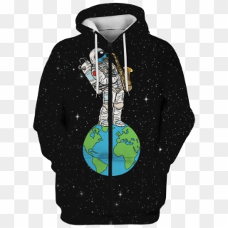 3d Astronaut With Earth In The Space Full Print T Shirt - Train Your Dragon Toothless Hoodie, HD Png Download
