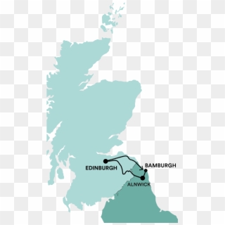 Castles & Broomsticks Tour Map - Edinburgh On Map Of Scotland, HD Png Download