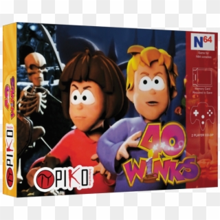 40 Winks N64 Cover, HD Png Download
