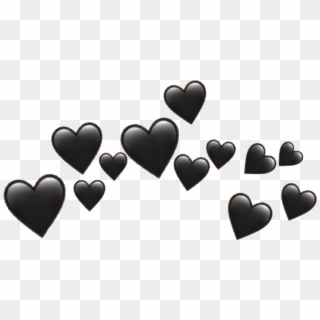 Emoji Heart Portable Network Graphics Clip Art Transparency - Black Heart Crown Png, Transparent Png